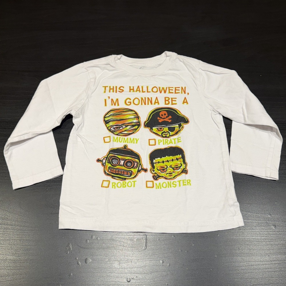 Children's Place This Halloween I'm Gonna Be A Mummy Monster Pirate Robot Sz 3T